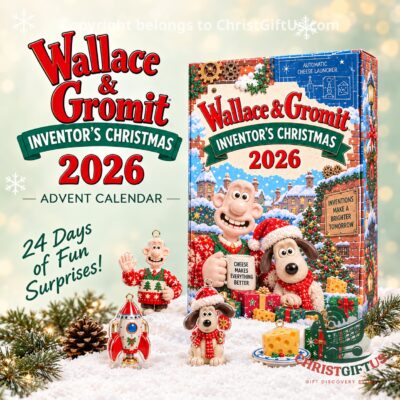 Wallace & Gromit Inventor's Christmas 2026 Advent Calendar - front box and character display