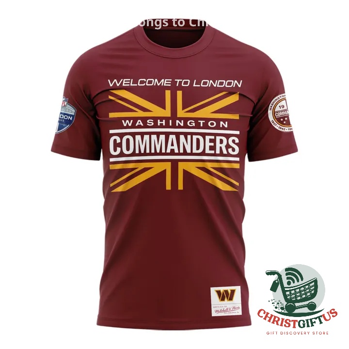 Washington Commanders NFL London Games 2026 T-Shirt - photo 2