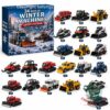Winter Machines Advent Calendar 2026 - front box and numbered vehicles