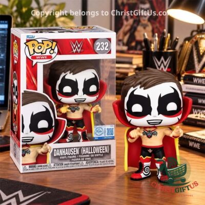 WWE Danhausen Halloween 2026 Funko Pop - boxed figure beside displayed character