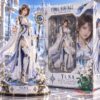 Yuna Final Fantasy 40th Anniversary 3D Collectible Figure - front view with matching display box